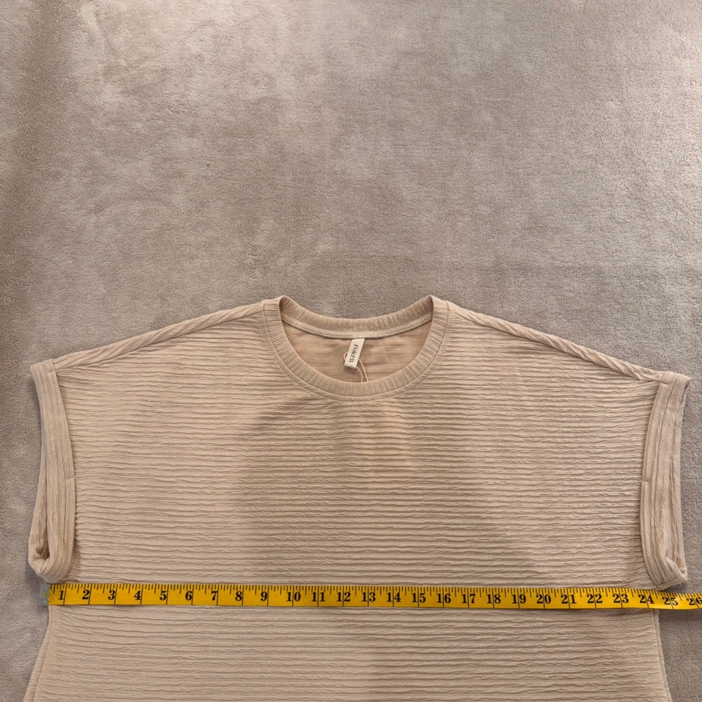 NWT Neutral Textured Shift Dress Coastal Quiet Luxury Minimalist Resort 2XL - Picture 6 of 10